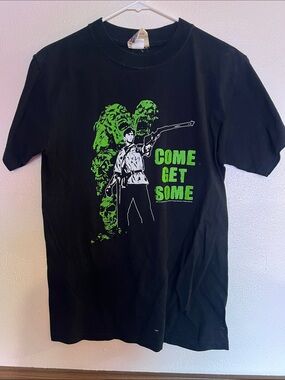 Army of Darkness - Mighty Fine Black Tee with Pink and Blue Label